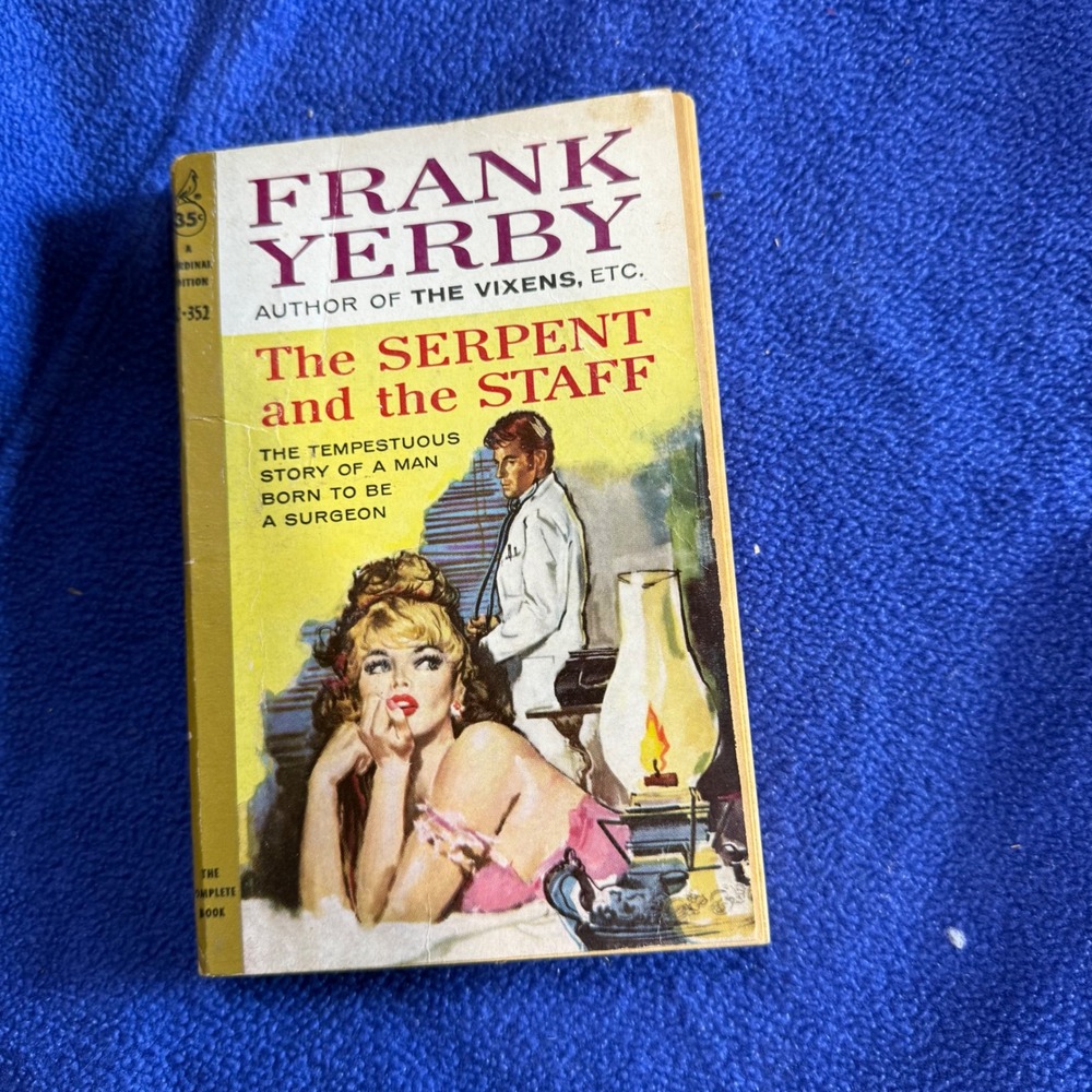 Frank Yerby The Serpent and the Staff Vintage Medical Drama Novel Book
